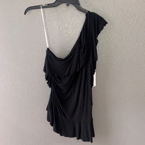 Black One Shoulder Top